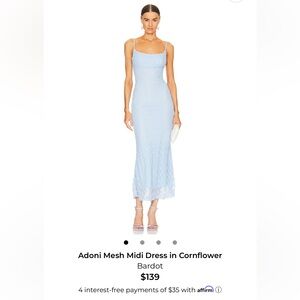 Revolve Bardot Blue Dress